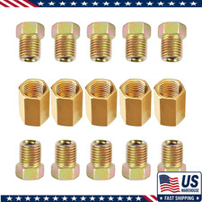 15pcs 14 Brake Line Union Fittings Assortment 716-24 Threads Brake Tube 15pcs 14 Brake Line Union Fittings Assortment 716-24 Threads Brake Tube