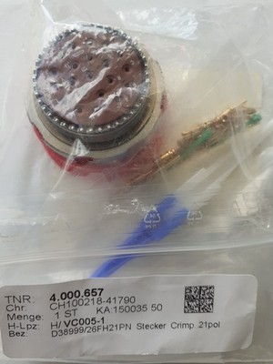 D38999/26FH21PN Stecker Mil rund new OVP Connector