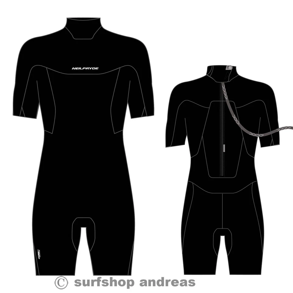 Neil Pryde Nexus Shorty 2/2 BZ Schwarz Herren Neoprenanzug 2025
