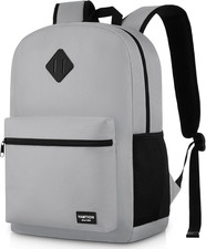 Unisex School Backpack,Classic Bookbag Adults and Teens Schoolbag with USB Port