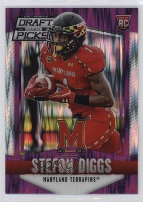 2015 Prizm Collegiate Draft Picks Purple Flash 60/99 Stefon Diggs Rookie RC 9v7