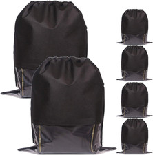 Set of 6 Dustproof Drawstring Bags Dust Covers Large Non-Woven Fabric Cloth Stor