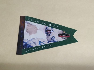 Charlie Batch 1998 Playoff Contenders Green Felt Pennant Rookie RC #32 Lions
