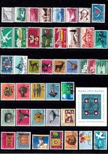Schweiz - gebraucht + Zettel, mit vielen kompletten Serien. Rundstempel