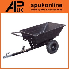 Quad Trailer 10cuft Push Pull Tipper with Pneumatic Tyres for Yard and Stable
