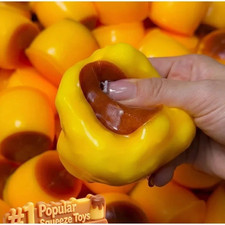 Pudding Squeeze Ball Caramel Crunchy Squishy Fidget Toy Stress Relief Desk Play