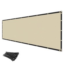 INF 175GSM Privacy Fence Screen Windscreen Fencing Mesh Shade Cover Garden-Beige
