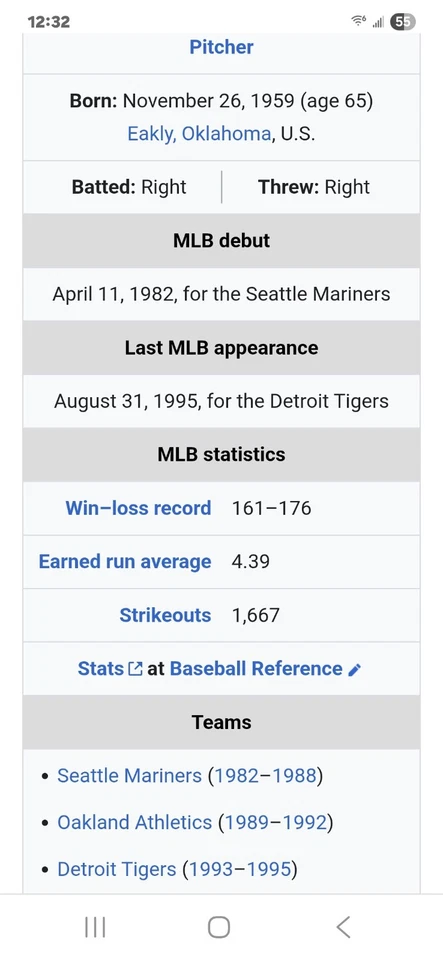 Mike Moore( MLB Pitcher ) Signed 8x10 Color Photo - Image 3 of 4