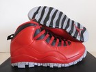 Nike Air Jordan 10 Retro 30th Gym Red Bulls Over Broadway Mens Sz 8 [705178-601]