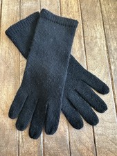 Nordstrom 100 Cashmere Black One Size Knit Gloves