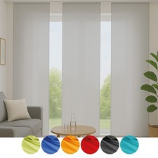 3x Schiebevorhang 60x245cm Flächenvorhang Flächengardine Schiebegardine + Zubeh.