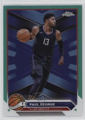 2023-24 Topps Chrome Aqua Refractor /199 Paul George #115 1u6