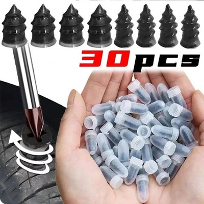 60X Tire Repair Screw-in Rubber Plug Nail Car Tire Puncture Repair Kit Offroad!