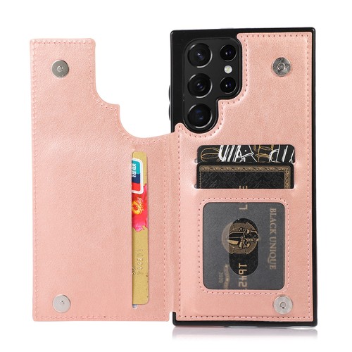 Para Samsung S25 Ultra/S23FE/S24 Magnético Trasero Billetera Soporte para Tarjetas Estuche de Cuero PU - Imagen 66 de 67