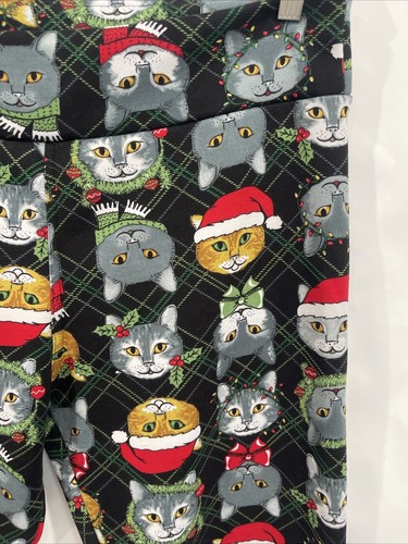 Old Navy Women XL Cat Christmas Pajama Pants Bottoms Flannel Pull On Stretch - Picture 2 of 11