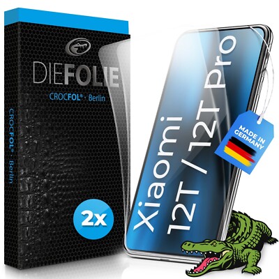 Crocfol DIEFOLIE für Xiaomi Mi 12T / 12T Pro - 2 St. Premium Displayschutzfolien