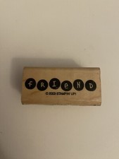 Stampin Up Friend Wood Mounted Rubber Stamp EUC RS22