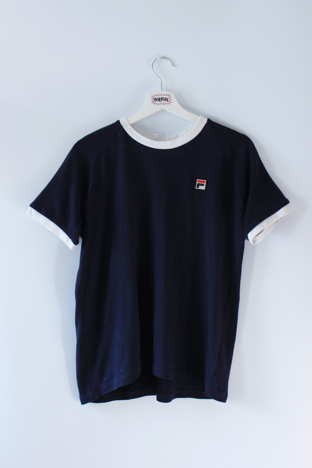 FILA White Line Tshirt Vintage M Sportswear Sport Tee Ringer Mod