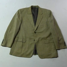 Bergamo 46R Gold Woven Wool Mens Blazer Jacket Sport Coat
