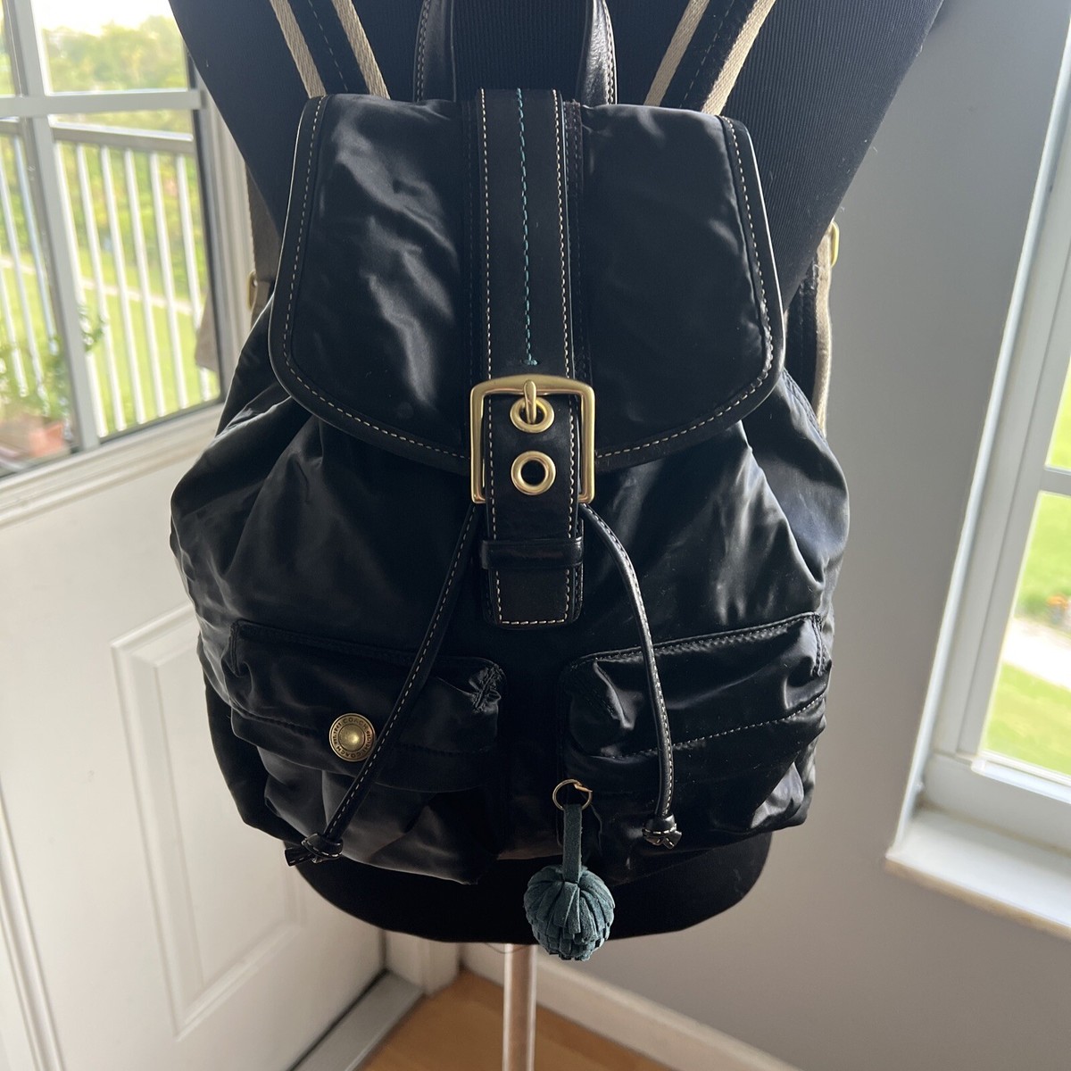 Coach Nylon Cargo Backpack - Black C05J-8F28 | eBay
