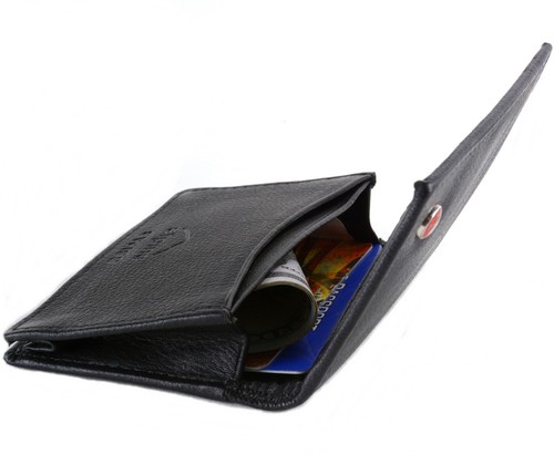 Alpine Swiss Expandable Business Card Case Genuine Leather Front Pocket Wallet - Picture 5 of 7