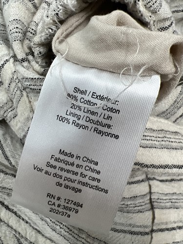 REVOLVE HEARTLOOM OCTAVIA STRIPED LINEN BLEND BUTTON UP AIRY BEACH ROMPER S - Picture 15 of 15
