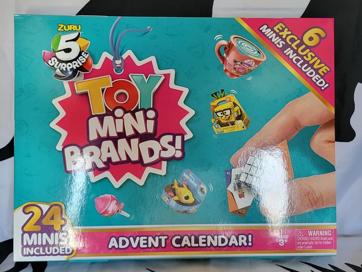 5 Surprise Mini Brands Advent Calendar by ZURU - 24 Day Advent Calendar  2022, Includes 4 Exclusive Minis, Real Miniature Brands Collectibles :  : Home