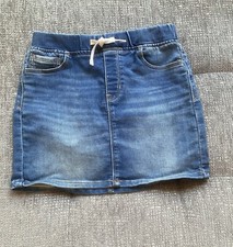 Gap Girls Soft Stretch Blue Jean Denim Skirt Size L 10 Pockets
