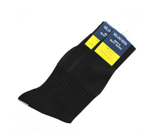 thick black dress socks Knee High Socks for men in black main image 1