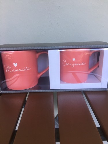 Juego de tazas Umbral Mamacita y Corazoncita tazas de cerámica rosa regalo boho regalo para el hogar - Imagen 3 de 9