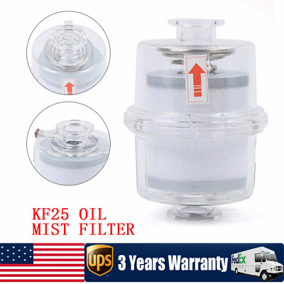 Oil Mist Filter Vacuum Pump Fume Separator Exhaust Transparent KF25 Interface!