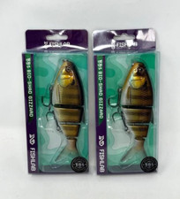 FISHLAB X BBZ ' BIO-SHAD GIZZARD ' FRESHWATER/ SLOW SINK ' 6"/ 2 OZ ' LOT OF 2