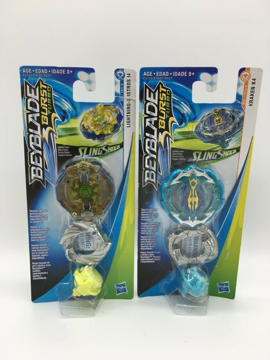 LOT OF 2 Beyblade Burst Turbo Slingshock Battle Tops KRAKEN
