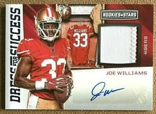 Joe Williams 2017 Rookies & Stars Dress Success Autograph Patch PRIME #DS-JL /10