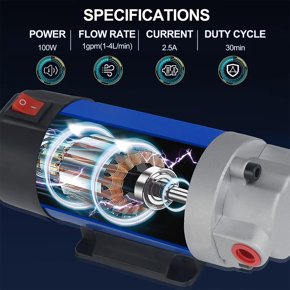 Electric Engine Oil Transfer Extractor Fluid Suction Pump Diesel Siphon