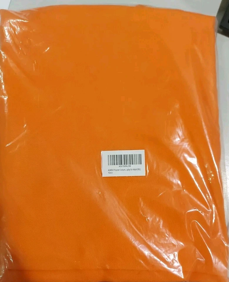 Disfraz de prisionero naranja para hombre mono convicto despedida de soltero vestido elegante fiesta Foto 3 de 3