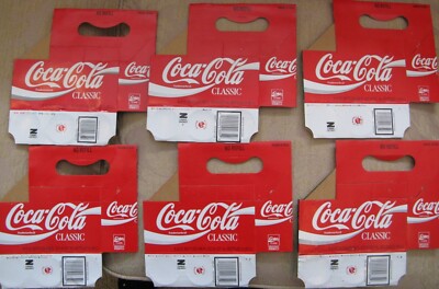 Full Set of 6 Coca Cola COKE 1996 Atlanta Olympics Cardboard Six