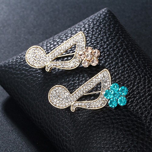 Musiknote Kristall Strass Brosche Anzug Hemd Kragen Pin Hochzeit Schmuck - Bild 9 von 58