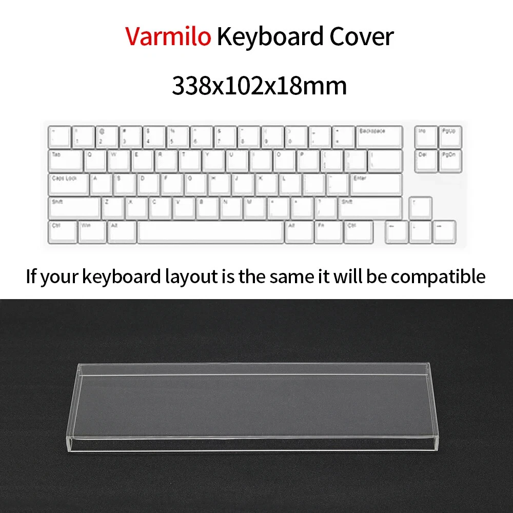 Acrylic Mechanical Keyboard Dust Cover Waterproof for 65% 75% Keyboards