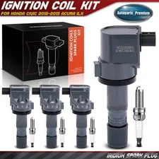 4x Ignition Coil & 4x Iridium Spark Plug Kit for Honda Civic 2012-2015 Acura ILX