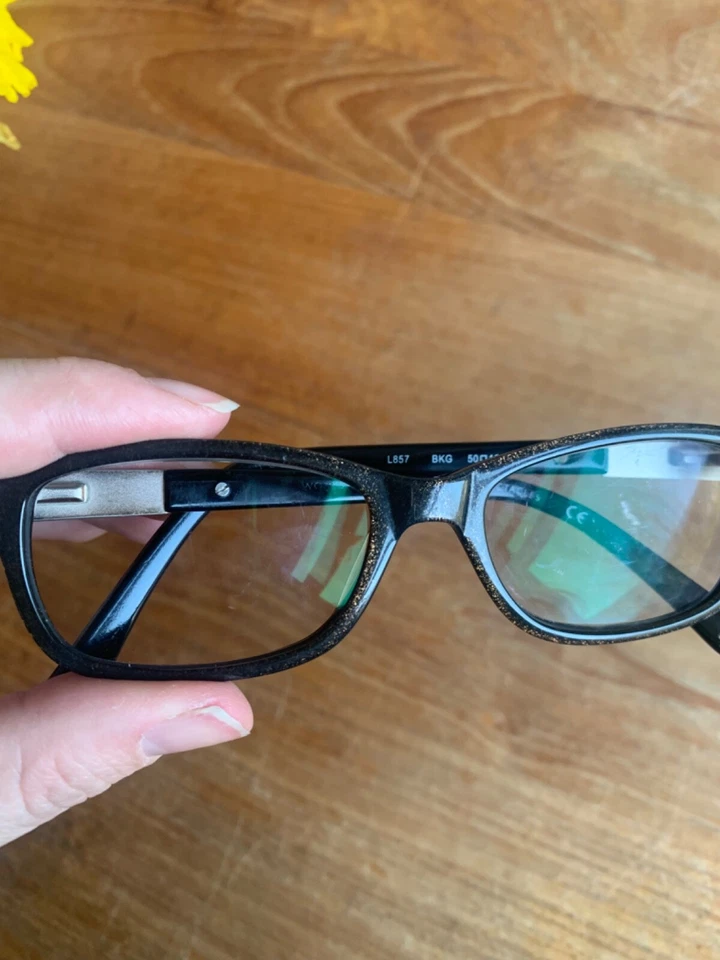 Lulu Guinness L857 Full Rim Black Bronze Glitter Eyeglasses Frames - Eyewear - Image 4 of 4