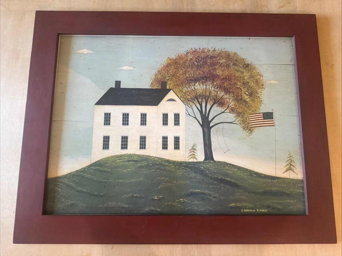 Warren Kimble Famous Folk Artist Wood Frame 33 3/4