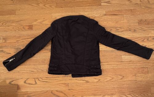 Giacca da moto Maison Scotch & Soda nera lavata cotone taglia 1 - Foto 2 di 7