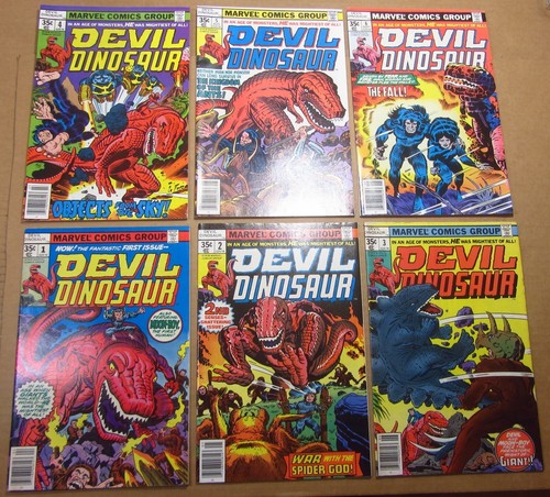 Devil Dinosaur #1-6 (1978 Marvel) Average VF - Jack Kirby cover & art
