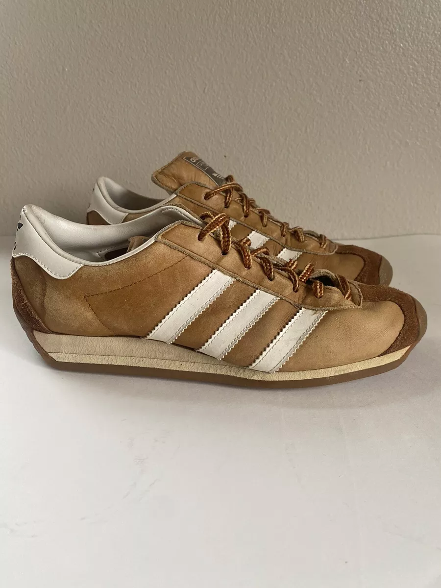 tonto Incierto Condensar 1970&#039;s Vintage Adidas Country Leather Sneakers Made in France Size 5 |  eBay