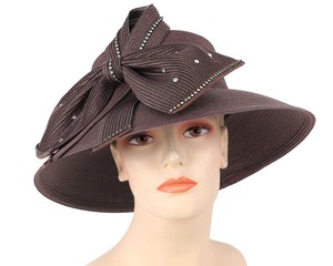 Ms Divine Women's Straw Derby Church Hats - Black, Brown - 4725 | eBay