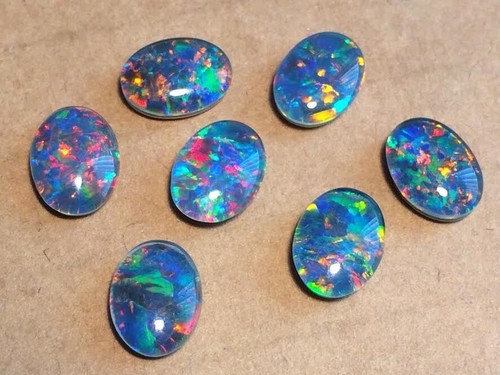 Opal Triplets All Sizes Best Quality Very Bright Multi-Coloured Australian Mined - Picture 5 of 25