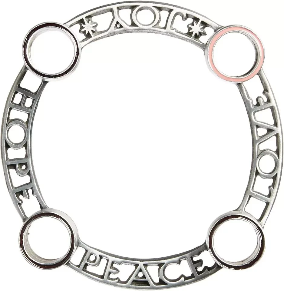 Corona candelabro de Adviento personal púrpura Foto 2 de 4