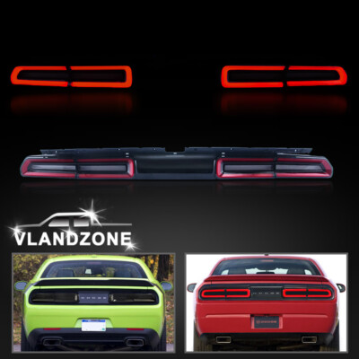 Set Red LED Tail Lights For 2008-2014 Dodge Challenger w/Sequential Turn Signal