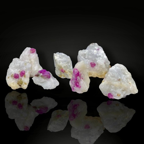 264ct | Stunning Ruby Crystals Lot of 7 Pieces Specimen | Jegdalak Afghanistan